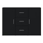 vidaXL Sideboard Schwarz 91x29,5x65 cm Holzwerkstoff vidaXL Sideboard Schwarz 91x29,5x65 cm Holzwerkstoff