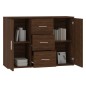vidaXL Sideboard Braun Eichen-Optik 91x29,5x65 cm Holzwerkstoff vidaXL Sideboard Braun Eichen-Optik 91x29,5x65 cm Holzwerkstoff