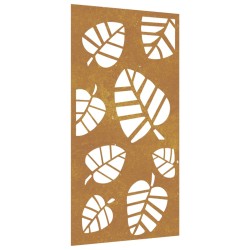 vidaXL Garten-Wanddeko 105x155 cm Cortenstahl Blatt-Design