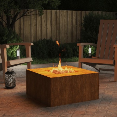 vidaXL Feuerstelle 60x60x30 cm Cortenstahl 