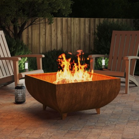vidaXL Feuerstelle 80x80x42 cm Cortenstahl 