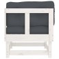 vidaXL Ecksofa mit Kissen Weiß Massivholz Kiefer vidaXL Ecksofa mit Kissen Weiß Massivholz Kiefer