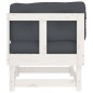 vidaXL Ecksofas mit Kissen 2 Stk. Weiß Massivholz Kiefer vidaXL Ecksofas mit Kissen 2 Stk. Weiß Massivholz Kiefer