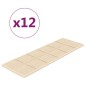 Wandpaneele 12 Stk. Creme 90x30 cm Stoff 3,24 m² Wandpaneele 12 Stk. Creme 90x30 cm Stoff 3,24 m²