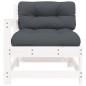 vidaXL Gartenstühle mit Kissen 2 Stk. Weiß Massivholz Kiefer vidaXL Gartenstühle mit Kissen 2 Stk. Weiß Massivholz Kiefer