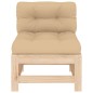 vidaXL Mittelsofa mit Kissen Massivholz Kiefer vidaXL Mittelsofa mit Kissen Massivholz Kiefer