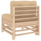 vidaXL Mittelsofa mit Kissen Massivholz Kiefer vidaXL Mittelsofa mit Kissen Massivholz Kiefer
