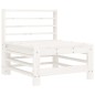 vidaXL Mittelsofa mit Kissen Weiß Massivholz Kiefer vidaXL Mittelsofa mit Kissen Weiß Massivholz Kiefer