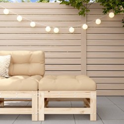 vidaXL Gartenhocker mit Kissen Massivholz Kiefer