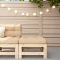 vidaXL Gartenhocker mit Kissen Massivholz Kiefer vidaXL Gartenhocker mit Kissen Massivholz Kiefer