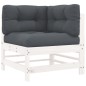 vidaXL Ecksofas mit Kissen 2 Stk. Weiß Massivholz Kiefer vidaXL Ecksofas mit Kissen 2 Stk. Weiß Massivholz Kiefer