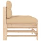 vidaXL Mittelsofas mit Kissen 2 Stk. Massivholz Kiefer vidaXL Mittelsofas mit Kissen 2 Stk. Massivholz Kiefer