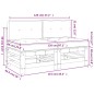vidaXL Mittelsofas mit Kissen 2 Stk. Massivholz Kiefer vidaXL Mittelsofas mit Kissen 2 Stk. Massivholz Kiefer