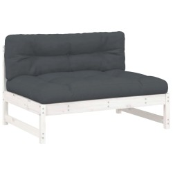 vidaXL Mittelsofa Weiß 120x80 cm Massivholz Kiefer