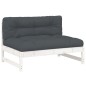 vidaXL Mittelsofa Weiß 120x80 cm Massivholz Kiefer vidaXL Mittelsofa Weiß 120x80 cm Massivholz Kiefer