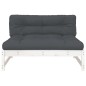 vidaXL Mittelsofa Weiß 120x80 cm Massivholz Kiefer vidaXL Mittelsofa Weiß 120x80 cm Massivholz Kiefer