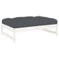 vidaXL Gartenhocker Weiß 120x80 cm Massivholz Kiefer vidaXL Gartenhocker Weiß 120x80 cm Massivholz Kiefer