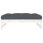vidaXL Gartenhocker Weiß 120x80 cm Massivholz Kiefer vidaXL Gartenhocker Weiß 120x80 cm Massivholz Kiefer