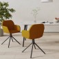 Esszimmerstühle 2 Stk. Drehbar Braun Samt Esszimmerstühle 2 Stk. Drehbar Braun Samt