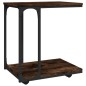 vidaXL Beistelltisch mit Rollen Räuchereiche 50x35x55,5 cm vidaXL Beistelltisch mit Rollen Räuchereiche 50x35x55,5 cm