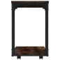 vidaXL Beistelltisch mit Rollen Räuchereiche 50x35x55,5 cm vidaXL Beistelltisch mit Rollen Räuchereiche 50x35x55,5 cm
