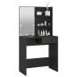 vidaXL Schminktisch mit LED-Leuchten Schwarz 74,5x40x141 cm vidaXL Schminktisch mit LED-Leuchten Schwarz 74,5x40x141 cm