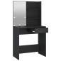 vidaXL Schminktisch mit LED-Leuchten Schwarz 74,5x40x141 cm vidaXL Schminktisch mit LED-Leuchten Schwarz 74,5x40x141 cm