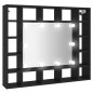 vidaXL LED-Spiegelschrank Schwarz 91x15x76,5 cm vidaXL LED-Spiegelschrank Schwarz 91x15x76,5 cm