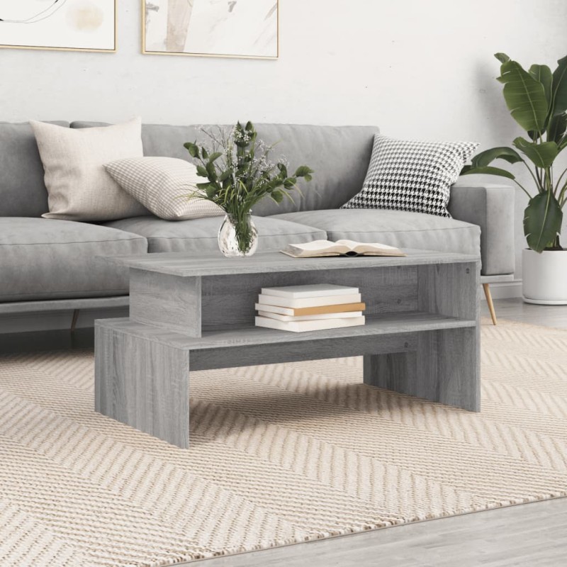 vidaXL Couchtisch Grau Sonoma 90x55x42,5 cm Holzwerkstoff vidaXL Couchtisch Grau Sonoma 90x55x42,5 cm Holzwerkstoff