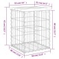 vidaXL Gartenbank aus Gabionen 33x31x42 cm Massivholz Kiefer vidaXL Gartenbank aus Gabionen 33x31x42 cm Massivholz Kiefer
