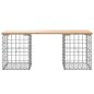vidaXL Gartenbank aus Gabionen 103x31x42 cm Massivholz Kiefer
