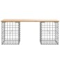 vidaXL Gartenbank aus Gabionen 103x31x42 cm Massivholz Kiefer