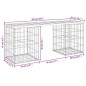 vidaXL Gartenbank aus Gabionen 103x31x42 cm Massivholz Kiefer