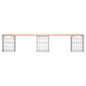vidaXL Gartenbank aus Gabionen 203x31x42 cm Massivholz Kiefer vidaXL Gartenbank aus Gabionen 203x31x42 cm Massivholz Kiefer