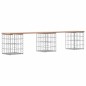 vidaXL Gartenbank aus Gabionen 203x31x42 cm Massivholz Kiefer vidaXL Gartenbank aus Gabionen 203x31x42 cm Massivholz Kiefer