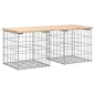 vidaXL Gartenbank aus Gabionen 103x44x42 cm Massivholz Kiefer vidaXL Gartenbank aus Gabionen 103x44x42 cm Massivholz Kiefer