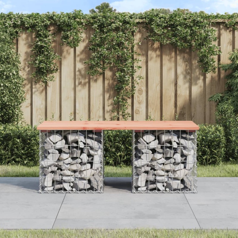 vidaXL Gartenbank aus Gabionen 103x44x42 cm Massivholz Douglasie vidaXL Gartenbank aus Gabionen 103x44x42 cm Massivholz Douglasie