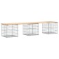 vidaXL Gartenbank aus Gabionen 203x44x42 cm Massivholz Kiefer vidaXL Gartenbank aus Gabionen 203x44x42 cm Massivholz Kiefer