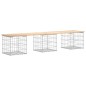 vidaXL Gartenbank aus Gabionen 203x44x42 cm Massivholz Kiefer vidaXL Gartenbank aus Gabionen 203x44x42 cm Massivholz Kiefer