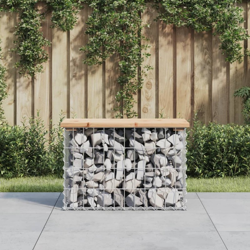 vidaXL Gartenbank aus Gabionen 63x31,5x42 cm Massivholz Kiefer vidaXL Gartenbank aus Gabionen 63x31,5x42 cm Massivholz Kiefer