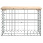 vidaXL Gartenbank aus Gabionen 63x31,5x42 cm Massivholz Kiefer vidaXL Gartenbank aus Gabionen 63x31,5x42 cm Massivholz Kiefer