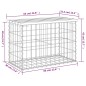 vidaXL Gartenbank aus Gabionen 63x31,5x42 cm Massivholz Kiefer vidaXL Gartenbank aus Gabionen 63x31,5x42 cm Massivholz Kiefer