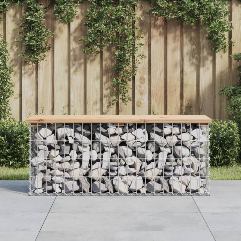 vidaXL Gartenbank aus Gabionen 103x31,5x42 cm Massivholz Kiefer vidaXL Gartenbank aus Gabionen 103x31,5x42 cm Massivholz Kiefer