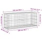 vidaXL Gartenbank aus Gabionen 103x31,5x42 cm Massivholz Kiefer vidaXL Gartenbank aus Gabionen 103x31,5x42 cm Massivholz Kiefer