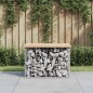 vidaXL Gartenbank aus Gabionen 63x44x42 cm Massivholz Kiefer vidaXL Gartenbank aus Gabionen 63x44x42 cm Massivholz Kiefer