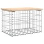 vidaXL Gartenbank aus Gabionen 63x44x42 cm Massivholz Kiefer vidaXL Gartenbank aus Gabionen 63x44x42 cm Massivholz Kiefer