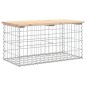 vidaXL Gartenbank aus Gabionen 83x44x42 cm Massivholz Kiefer vidaXL Gartenbank aus Gabionen 83x44x42 cm Massivholz Kiefer