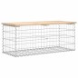 vidaXL Gartenbank aus Gabionen 103x44x42 cm Massivholz Kiefer vidaXL Gartenbank aus Gabionen 103x44x42 cm Massivholz Kiefer