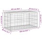 vidaXL Gartenbank aus Gabionen 103x44x42 cm Massivholz Kiefer vidaXL Gartenbank aus Gabionen 103x44x42 cm Massivholz Kiefer