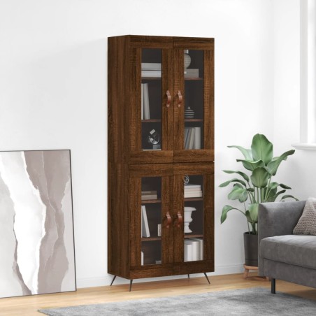vidaXL Highboard Braun Eichen-Optik 69,5x34x180 cm Holzwerkstoff